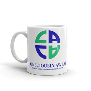 Consciously Awear Logo glossy mug